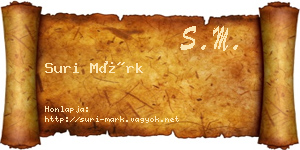 Suri Márk névjegykártya