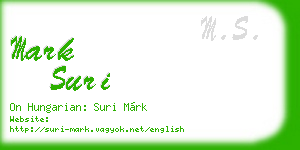 mark suri business card