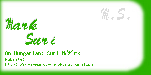mark suri business card